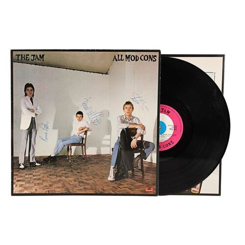 Lot #542: JAM, THE - All Mod Cons LP Autographed by Paul Weller, Bruce Foxton and Rick Buckler