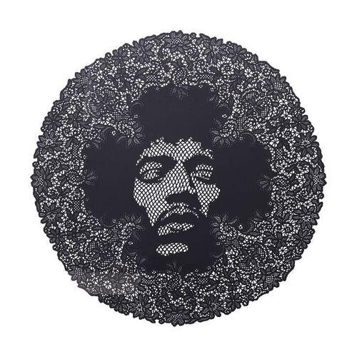 Lot #544: JIMI HENDRIX - Framed Hand-made Aric Obrosey Centrepiece