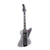 Lot #553: KISS - Paul Stanley's Autographed and Inscribed Stage Used Custom Silver-Colour Glitter Washburn Starfire Guitar