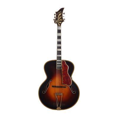 Lot #559: FRED GUY/DJANGO REINHARDT - Fred Guy's Photo-matched Levin De Luxe Guitar Played by Django Reinhardt