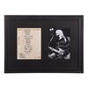 Lot #571: NIRVANA - Framed Kurt Cobain-handwritten Set List