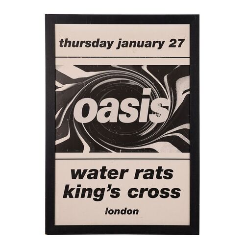 Lot #596: OASIS - Tim Abbot Collection: Water Rats Kings Cross Concert Poster