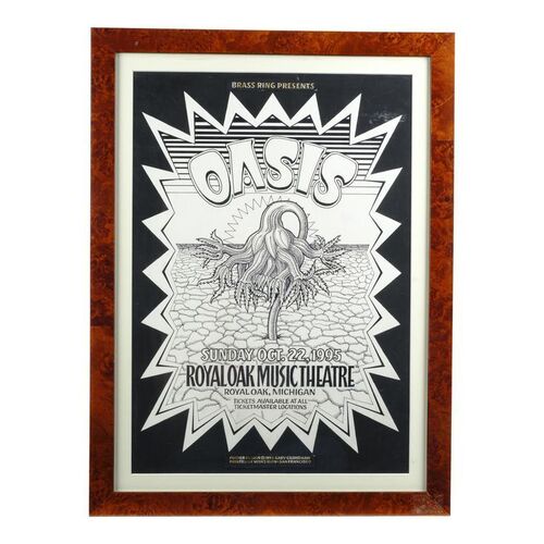 Lot #597: OASIS - Framed Hand-drawn Gary Grimshaw 1995 Poster Artwork