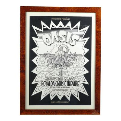 Lot #597: OASIS - Framed Hand-drawn Gary Grimshaw 1995 Poster Artwork
