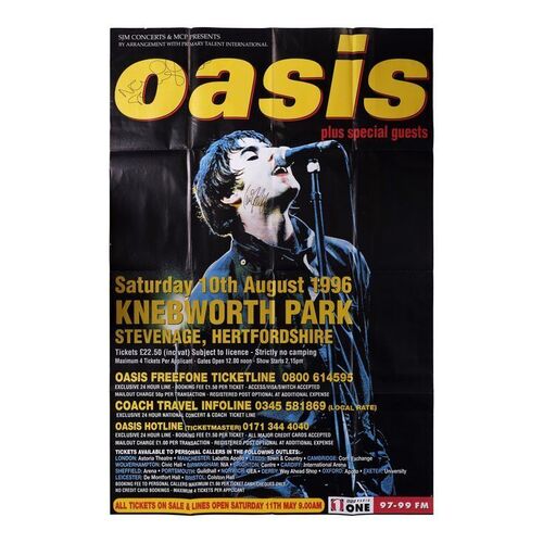Lot #603: OASIS - Liam and Noel Gallagher-autographed Poster