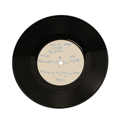 Lot #607: QUEEN - Test Pressing of "Now I'm Here/Lily of the Valley"