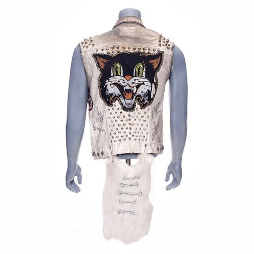 Lot #613: ROB ZOMBIE - Matthew "Piggy D." Montgomery's Rob Zombie Band-autographed Black Cat Vest