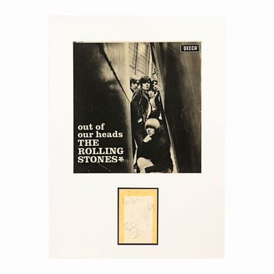Lot #618: THE ROLLING STONES - 'Out of Our Heads'' Album and Set of Autographs
