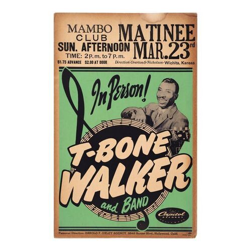 Lot #635: T-BONE WALKER - T-Bone Walker and Band at the Mambo Club Window Card