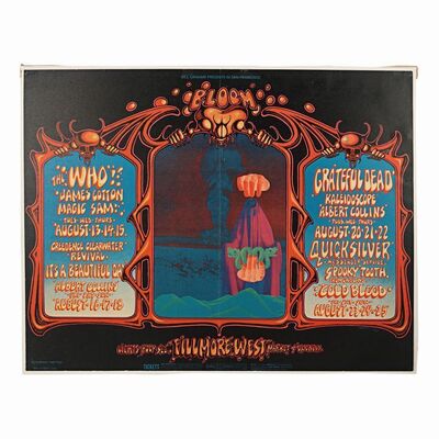 Lot #646: WHO, THE - Bill Graham Presents "Bloom" Fillmore West Concert Calendar Poster