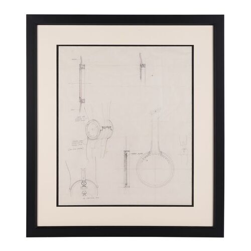 Lot #659: STAR WARS: ORIGINAL TRILOGY (1977-1983) - Anthony Daniels Collection: An Original Hand-drawn Technical Drawing Personally Gifted by J.J. Abrams