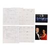 Lot #660: STAR WARS: THE PHANTOM MENACE (1999) - Anthony Daniels Collection: Anthony Daniels' Hand-annotated Script Pages, Call Sheet, ADR Sheets, Wrap Party Invite, Travel Plans and Photo