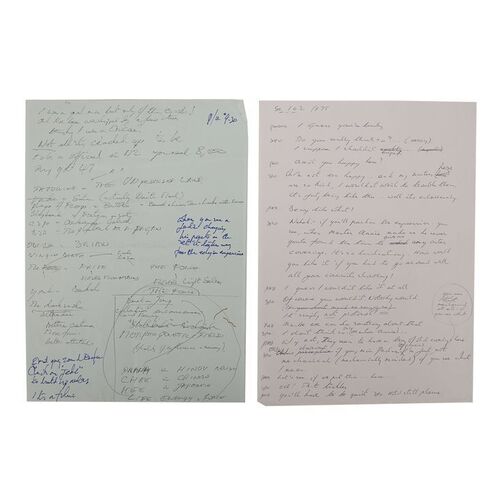 Lot #661: STAR WARS: ATTACK OF THE CLONES (2002) - Anthony Daniels Collection: Anthony Daniels' Handwritten Script Notes