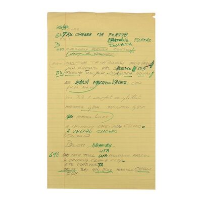Lot #685: STAR WARS: RETURN OF THE JEDI (1983) - Anthony Daniels Collection: Anthony Daniels' Handwritten Ewok Village Speech Page
