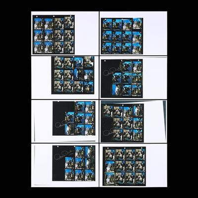 Lot #707: STAR WARS: PREQUEL TRILOGY (1999-2005) - Anthony Daniels Collection: Printed Annie Leibovitz Promotional Photography Contact Sheets Autographed by Anthony Daniels.