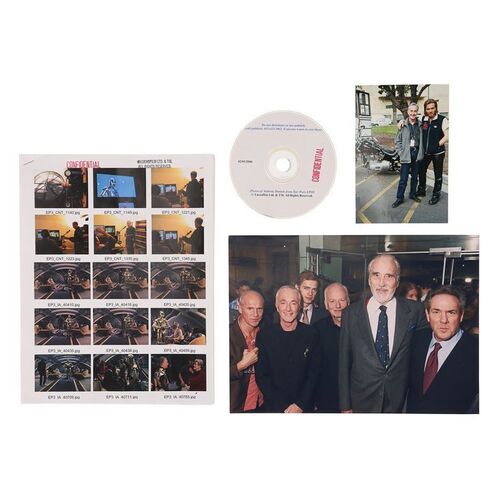 Lot #708: STAR WARS: REVENGE OF THE SITH (2005) - Anthony Daniels Collection: Printed Contact Sheets and CD of Behind-the-scenes, On Set, and SFX Photos
