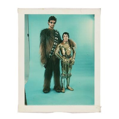 Lot #710: STAR WARS: THE EMPIRE STRIKES BACK (1980) - Anthony Daniels Collection: Photograph of Anthony Daniels and Peter Mayhew Without Masks