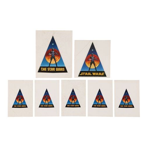 Lot #717: STAR WARS: A NEW HOPE (1977) - Anthony Daniels Collection: Set of Original Logo Stickers