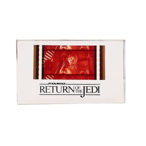 Lot #722: STAR WARS: RETURN OF THE JEDI (1983) - Anthony Daniels Collection: Acrylic C-3PO Film Cel Crew Gift