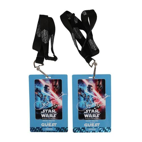 Lot #725: STAR WARS: THE RISE OF SKYWALKER (2019) - Anthony Daniels Collection: Anthony Daniels' Autographed World Premiere Passes