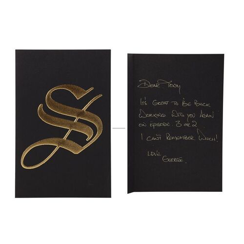 Lot #728: STAR WARS: REVENGE OF THE SITH (2005) - Anthony Daniels Collection: Personal Card from George Lucas to Anthony Daniels