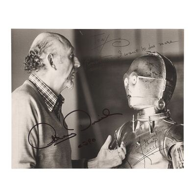 Lot #734: STAR WARS: THE EMPIRE STRIKES BACK (1980) - Anthony Daniels Collection: Irvin Kershner and Anthony Daniels-autographed Photograph