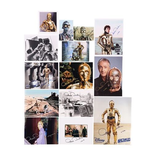 Lot #738: STAR WARS: VARIOUS PRODUCTIONS - Anthony Daniels Collection: Collection of Photos and Prints Autographed by Anthony Daniels