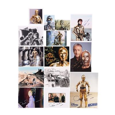 Lot #738: STAR WARS: VARIOUS PRODUCTIONS - Anthony Daniels Collection: Collection of Photos and Prints Autographed by Anthony Daniels