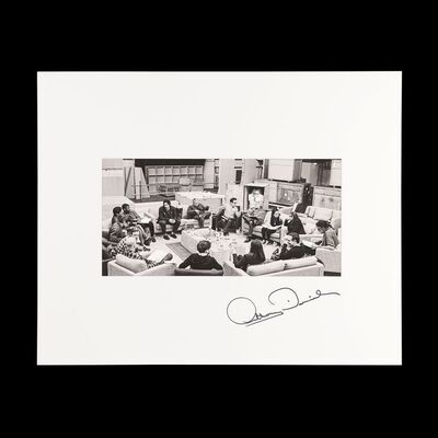 Lot #752: STAR WARS: THE FORCE AWAKENS (2015) - Anthony Daniels Collection: Framed and Autographed Photo of First Script Read