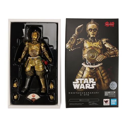 Lot #762: STAR WARS TOYS - Anthony Daniels Collection: Bandai Honyaku Karakuri C-3PO Meisho Movie Realisation
