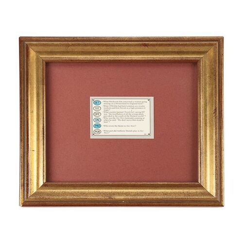 Lot #778: STAR WARS: VARIOUS PRODUCTIONS - Anthony Daniels Collection: Framed Trivial Pursuit Card