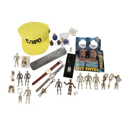 Lot #780: STAR WARS: VARIOUS PRODUCTIONS - Anthony Daniels Collection: Assorted C-3PO (Anthony Daniels) Merchandise and Toys