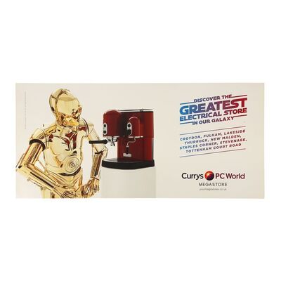 Lot #789: STAR WARS: VARIOUS PRODUCTIONS - Anthony Daniels Collection: Currys PC World Megastore Commercial Print