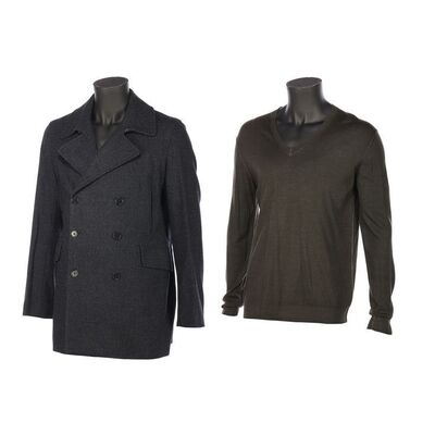 Lot #803: THE ADJUSTMENT BUREAU (2011) - Harry Mitchell's (Anthony Mackie) Coat and Sweater