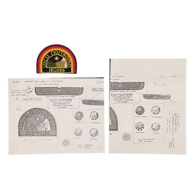 Lot #812: ALIEN (1979) - Production-made Nostromo Patch and Printed Concept Art