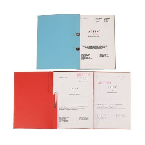 Lot #828: ALIEN3 (1992) - Three Scripts