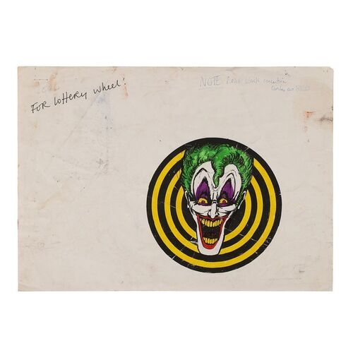 Lot #881: BATMAN (1989) - Joker Logo Concept Art