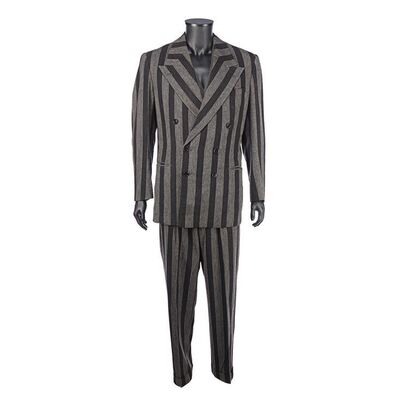 Lot #884: BATMAN RETURNS (1992) - Max Shreck's (Christopher Walken) Screen-matched Striped Suit