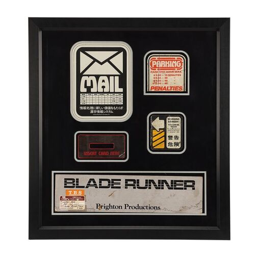 Lot #914: BLADE RUNNER (1982) - Geoff Hutchins Collection: Framed City Decals