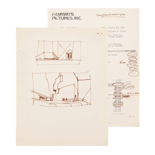 Lot #931: BLADE RUNNER (1982) - Geoff Hutchins Collection: Budget Memo and "Ridleygram"