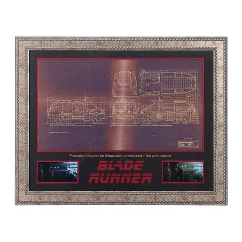 Lot #933: BLADE RUNNER (1982) - Geoff Hutchins Collection: Framed Production Blueprint for Sebastian's (William Sanderson) Van