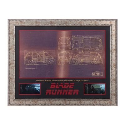 Lot #933: BLADE RUNNER (1982) - Geoff Hutchins Collection: Framed Production Blueprint for Sebastian's (William Sanderson) Van