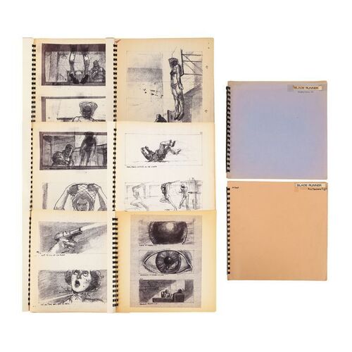 Lot #938: BLADE RUNNER (1982) - Geoff Hutchins Collection: Two Sherman Labby Storyboard Books - Leon (Brion James) Interview and Deckard (Harrison Ford)/Pris (Daryl Hannah) Fight