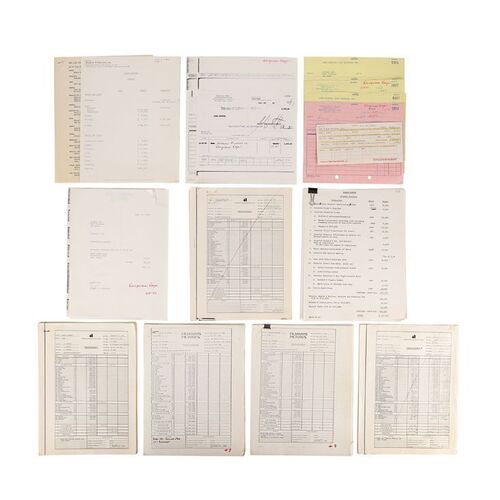 Lot #941: BLADE RUNNER (1982) - Geoff Hutchins Collection: Budget Breakdowns, Payslips and Invoice Receipts