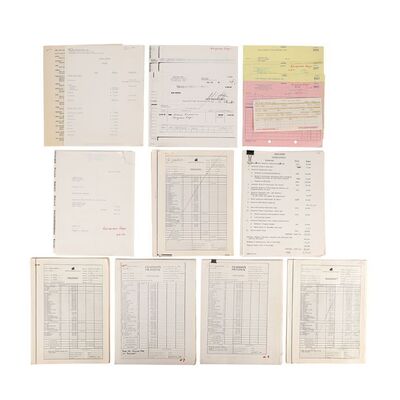 Lot #941: BLADE RUNNER (1982) - Geoff Hutchins Collection: Budget Breakdowns, Payslips and Invoice Receipts