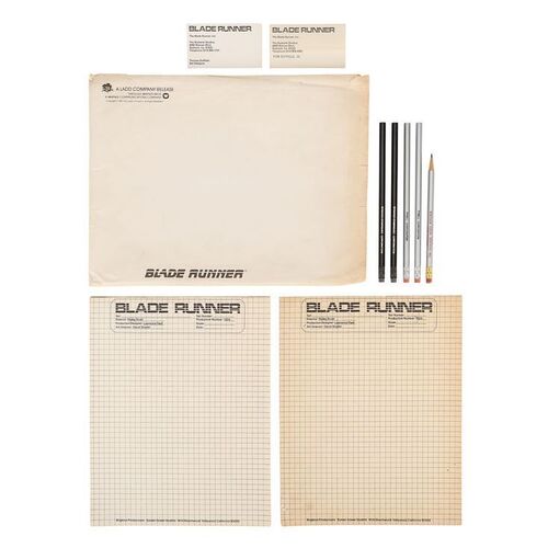 Lot #946: BLADE RUNNER (1982) - Geoff Hutchins Collection: Set of Original Production Stationery Owned by Tom Duffield