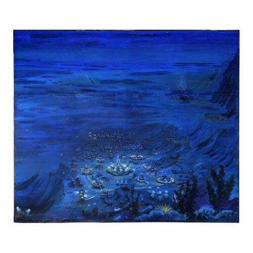 Lot #985: CITY BENEATH THE SEA (T.V. MOVIE, 1969) - Hand-painted Pacifica Matte Painting