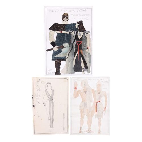 Lot #995: CONAN THE BARBARIAN (1982) - John Bloomfield Costume Designs for The Cult of Set Members