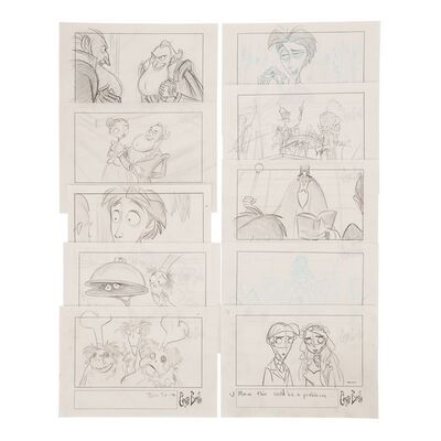 Lot #998: CORPSE BRIDE (2005) - Hand-drawn Storyboards