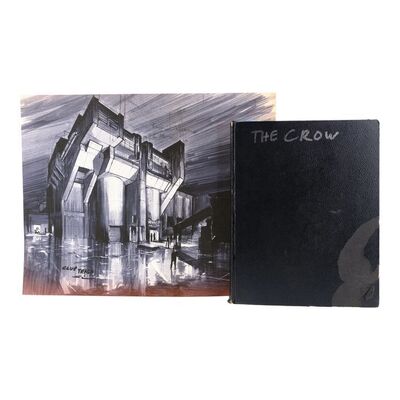 Lot #1003: THE CROW (1994) - Concept Art Sketchbook with Hand-coloured Club Trash Sketch